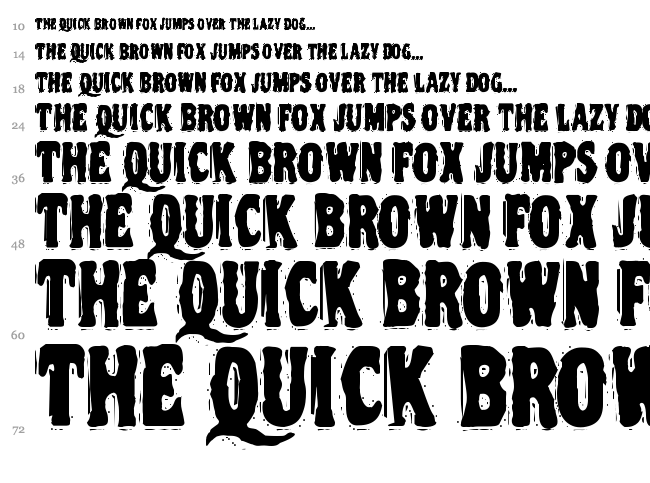 VTC Night of the dead corrupt font waterfall